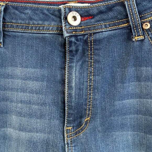 EV1 Jeans Alex Relaxed Vintage Distressed Patchwork Boyfriend Jeans Women’s 14 - Picture 3 of 16